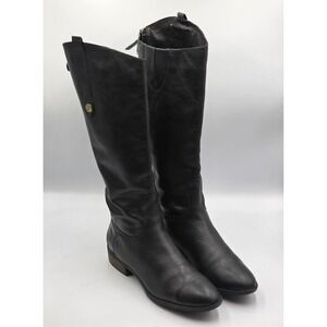 Sam Edelman Women 8M Penny Black Leather Riding Classic Equestrian Capsule Boots